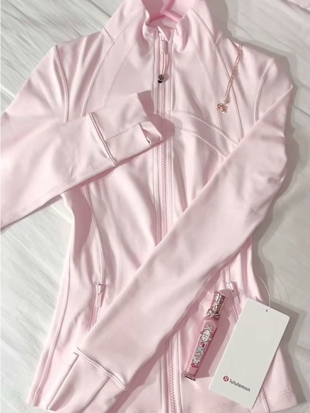 lululemon athletica Light Pink Bomber Jacket
